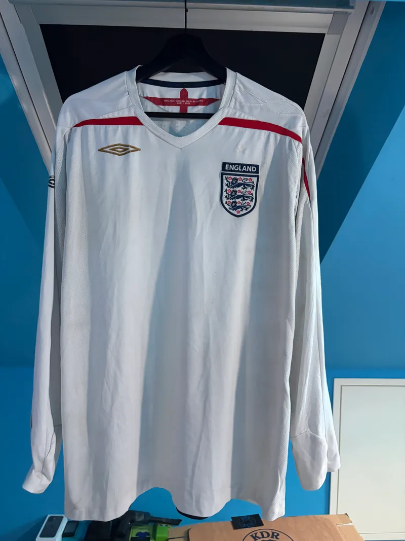 England 2007/09 Home Long Sleeve Shirt – XXL