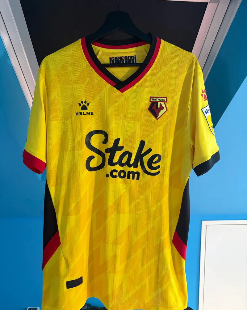 Watford 2022/23 Home Shirt – Match Worn by William Troost-Ekong – Ekong 5 – Large